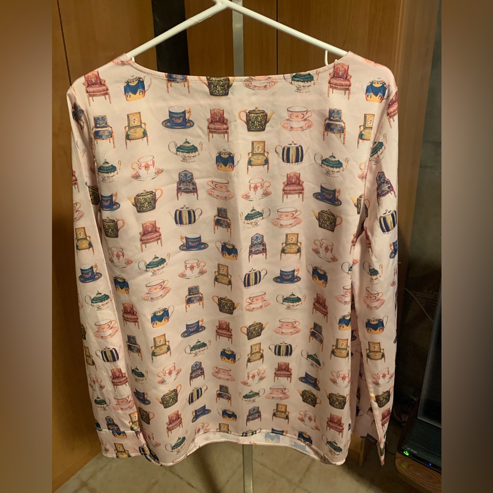 Talbots Multicolor Teacup Blouse - Picture 4 of 5